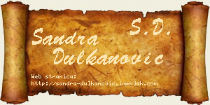 Sandra Dulkanović vizit kartica